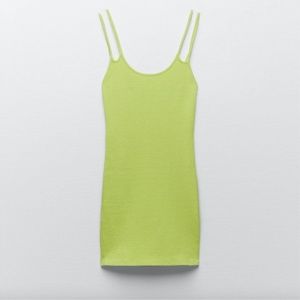 NWOT Zara neon green body on dress